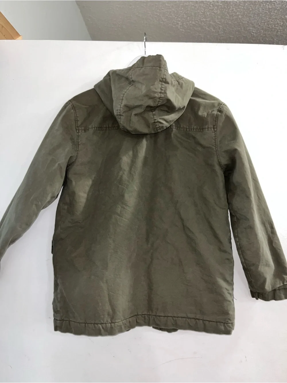 Old Navy Olive Green Hooded Sherpa-Lined Youth Jacket Size 14-16 XL